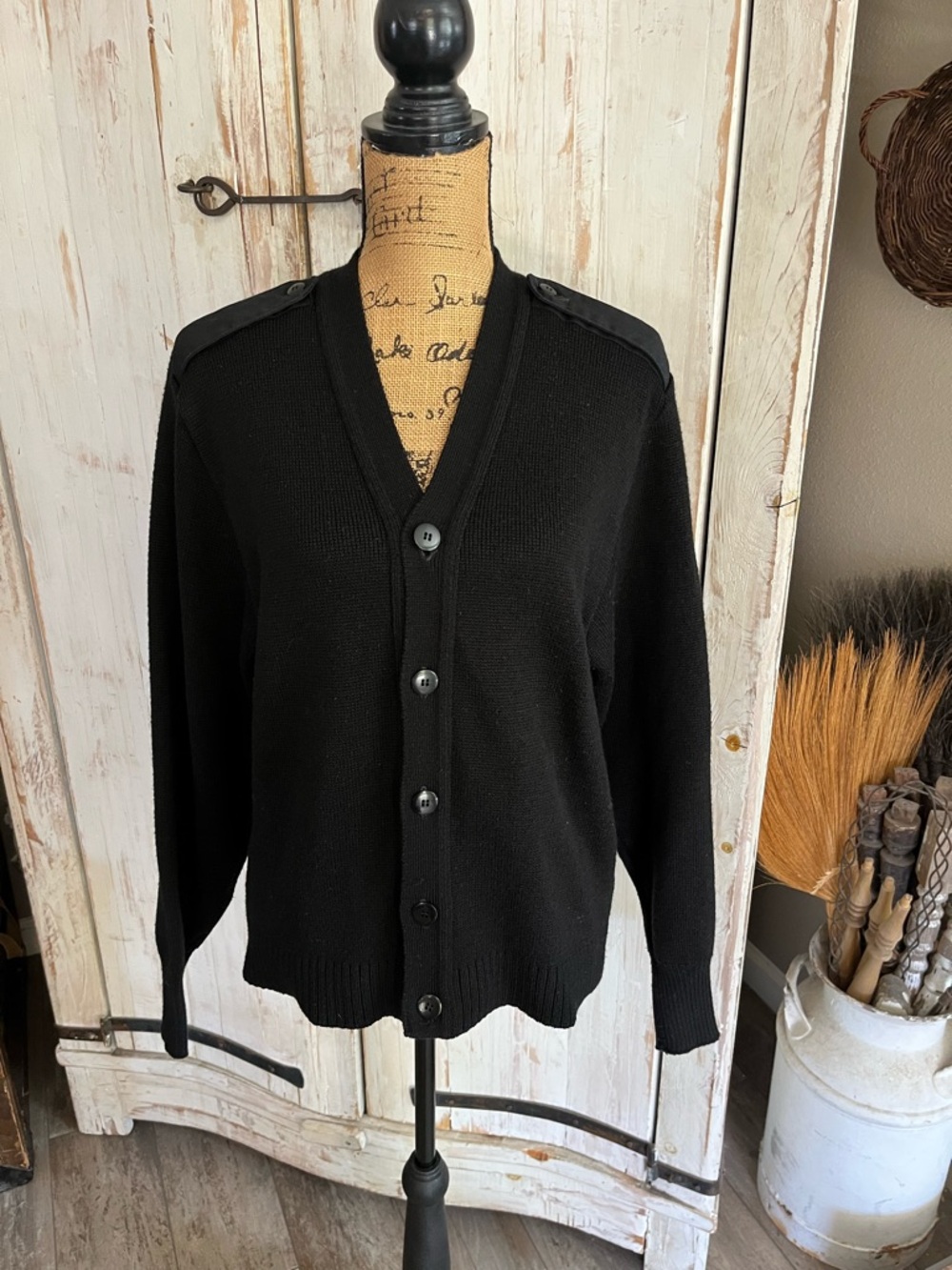 Vintage Military Equipment Corp of America military black commando cardigan - Picture 3 of 8